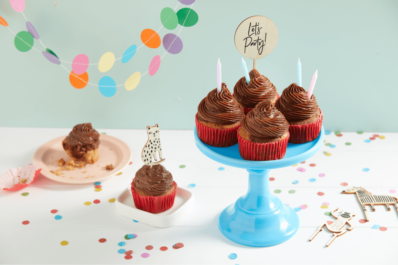 Graduation Cupcakes with Chocolate Ganache